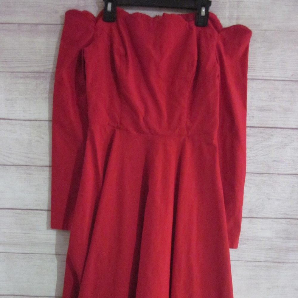 Elegant Red Midi Dress